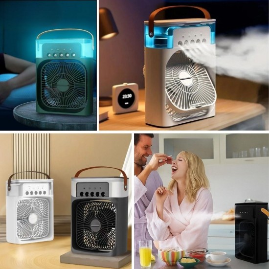 Robinanka Taşınabilir 3 Farklı Mod Ayarlı 7 Farklı Led Işıklı Sulu Soğutmalı Taşınabilir Masaüstü USB Fan Vantilatör Robinanka Taşınabilir 3 Farklı Mod Ayarlı 7 Farklı Led Işıklı Sulu Soğutmalı Taşınabilir Masaüstü USB Fan Vantilatör