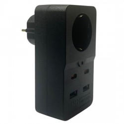 Robinanka Isıya Dayanıklı Termal Akım Korumalı 1 Priz Girişli 2 USB Girişli 2 TYPE-C Girişli Pirz Robinanka Isıya Dayanıklı Termal Akım Korumalı 1 Priz Girişli 2 USB Girişli 2 TYPE-C Girişli Pirz