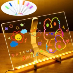 Robinanka LED Işıklı Kendiliğinden Renkli Fosforlu Kalemli Dikdörtgen Yazı Panosu 20x30 cm Robinanka LED Işıklı Kendiliğinden Renkli Fosforlu Kalemli Dikdörtgen Yazı Panosu 20x30 cm