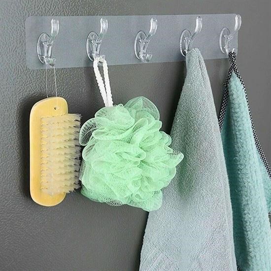 Robinanka® 5'li Güçlü Yapışkanlı Şeffaf Duvar Askısı Banyo Mutfak Düzenleyici Pratik Askılık Robinanka® 5'li Güçlü Yapışkanlı Şeffaf Duvar Askısı Banyo Mutfak Düzenleyici Pratik Askılık