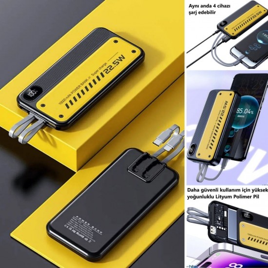 Robinanka® 10000 mAh Hızlı Şarj Özellikli Aynı Anda 4 Cihazı Şarj Edebilen Powerbank Robinanka® 10000 mAh Hızlı Şarj Özellikli Aynı Anda 4 Cihazı Şarj Edebilen Powerbank