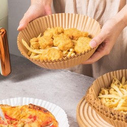 Robinanka 50 Adet Air Fryer Pişirme Kağıdı Tek Kullanımlık  23 Cm Yuvarlak Pişirme Kağıdı XXL PVC li Robinanka 50 Adet Air Fryer Pişirme Kağıdı Tek Kullanımlık  23 Cm Yuvarlak Pişirme Kağıdı XXL PVC li