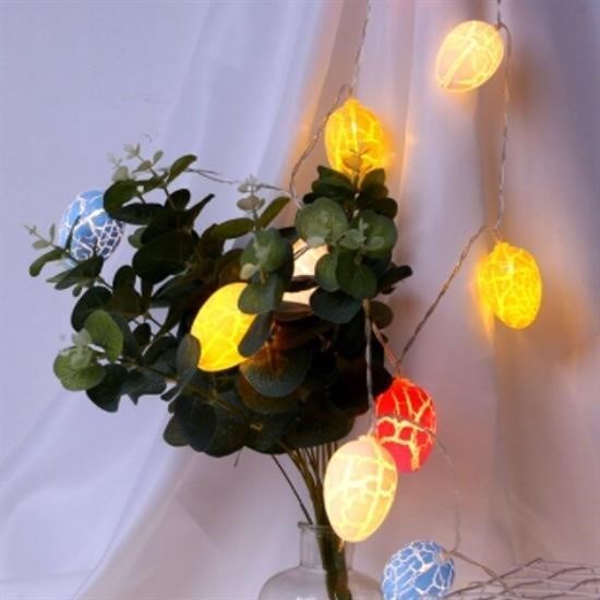 Robinanka® 10lu Renkli Yumurta Şeklinde Dekoratif Dolama Led Aydınlatma Robinanka® 10lu Renkli Yumurta Şeklinde Dekoratif Dolama Led Aydınlatma