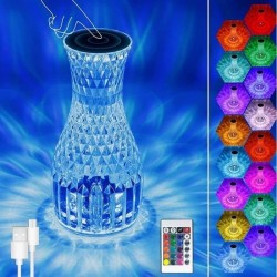 Robinanka Sürahi Model USB Şarjlı Kumandalı 16 Farklı Işık Modlu Masa Üstü Kristal Akrilik Lamba Led Robinanka Sürahi Model USB Şarjlı Kumandalı 16 Farklı Işık Modlu Masa Üstü Kristal Akrilik Lamba Led