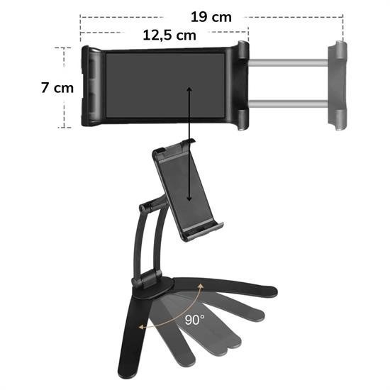Robinanka® 360 Derece Dönebilen Mutfak Masaüstü Telefon Tablet Tutucu Ayarlanabilir Esnek Ayaklı Metal Robinanka® 360 Derece Dönebilen Mutfak Masaüstü Telefon Tablet Tutucu Ayarlanabilir Esnek Ayaklı Metal