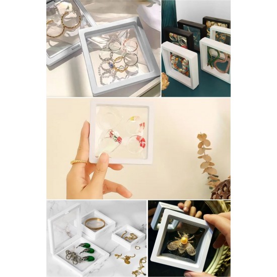 Robinanka® 11x11cm Standlı 3D Takı Ziynet Hatıra Koleksiyon Saklama Kutusu Şeffaf Film Çerçevesi Robinanka® 11x11cm Standlı 3D Takı Ziynet Hatıra Koleksiyon Saklama Kutusu Şeffaf Film Çerçevesi
