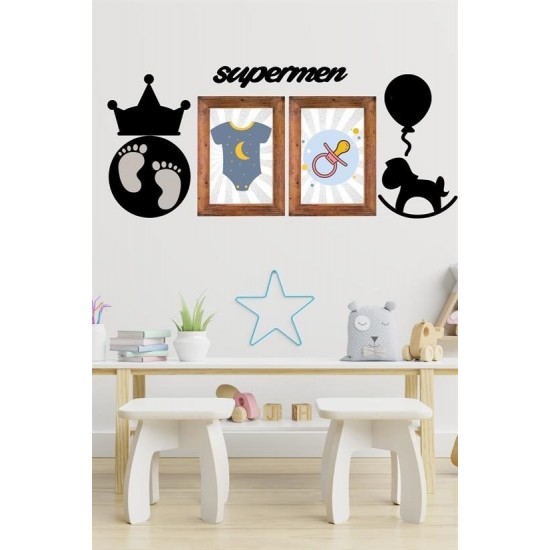Robinanka® DECO103 Supermen Dekoratif Duvar Süsü Tablo Aksesuar Ahşap Tasarım Hediye Pano Sticker Seti Robinanka® DECO103 Supermen Dekoratif Duvar Süsü Tablo Aksesuar Ahşap Tasarım Hediye Pano Sticker Seti