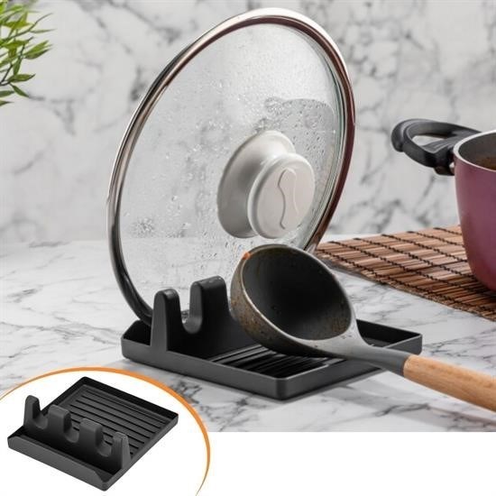 Robinanka® Tencere Kapak Tutuculu Kaşıklıklı Tencere Kapak Standı Pratik Kaşık Kepçe Altlık Düzenleyici Robinanka® Tencere Kapak Tutuculu Kaşıklıklı Tencere Kapak Standı Pratik Kaşık Kepçe Altlık Düzenleyici