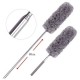 Robinanka 140 Cm Teleskopik Uzatılabilir Mikrofiber Yumuşak Başlıklı Gri Toz Alma Fırçası  Toz Püskülü