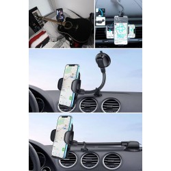 Robinanka Ayarlanabilir Vakum Kilitli Cam Ve Torpidoya Takılabilen Telefon Tutucu  Robinanka Ayarlanabilir Vakum Kilitli Cam Ve Torpidoya Takılabilen Telefon Tutucu