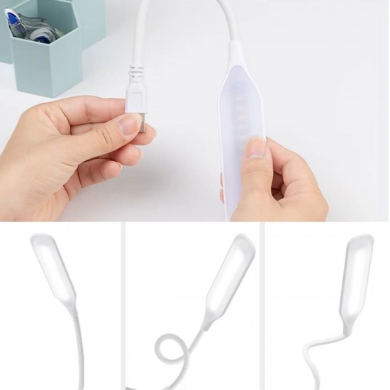 Robinanka USB Girişli 14 Ledli 3 Kademeli Dokunmatik Masa/Kitap Okuma Lambası Ledi Beyaz