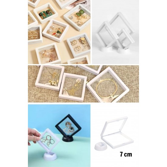 Robinanka® 7x7 cm Standlı 3D Takı Ziynet Hatıra Koleksiyon Saklama Kutusu Şeffaf Film Çerçevesi Robinanka® 7x7 cm Standlı 3D Takı Ziynet Hatıra Koleksiyon Saklama Kutusu Şeffaf Film Çerçevesi