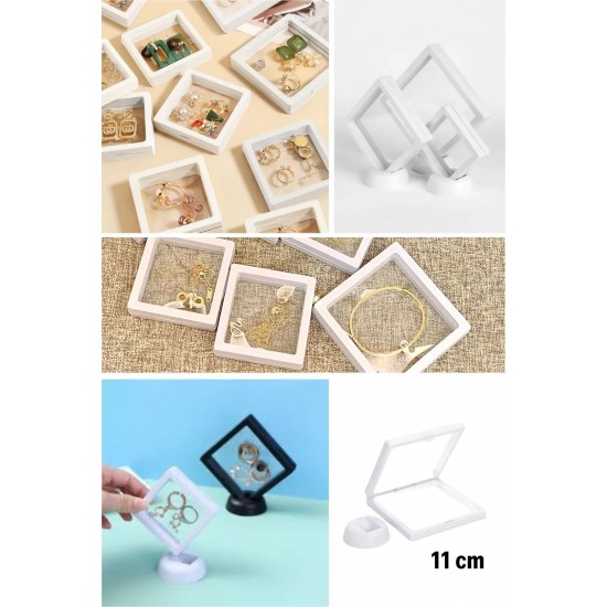 Robinanka® 11x11cm Standlı 3D Takı Ziynet Hatıra Koleksiyon Saklama Kutusu Şeffaf Film Çerçevesi Robinanka® 11x11cm Standlı 3D Takı Ziynet Hatıra Koleksiyon Saklama Kutusu Şeffaf Film Çerçevesi