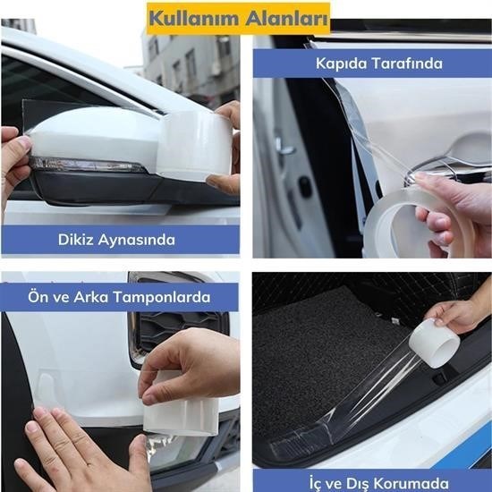 Robinanka Şeffaf Su Geçirmeyen  Dayanıklı Kolay Yapışan Çizilmeye Dayanıklı Oto Darbe Koruyucu Bant Robinanka Şeffaf Su Geçirmeyen  Dayanıklı Kolay Yapışan Çizilmeye Dayanıklı Oto Darbe Koruyucu Bant