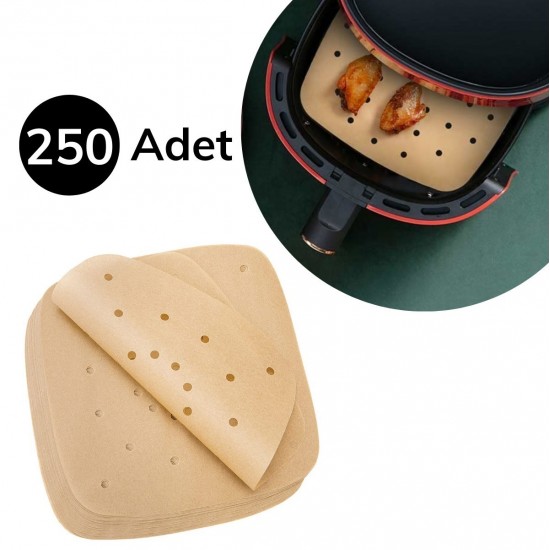 Robinanka® 250 Adet Air Fryer Pişirme Kağıdı Tek Kullanımlık Hava Fritöz Yağ Geçirmez Yapışmaz Gıda Pişirme Kağıdı Delikli Kare Model Robinanka® 250 Adet Air Fryer Pişirme Kağıdı Tek Kullanımlık Hava Fritöz Yağ Geçirmez Yapışmaz Gıda Pişirme Kağıdı Delikli Kare Model