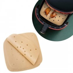 100 Adet Air Fryer Pişirme Kağıdı Tek Kullanımlık Hava Fritöz Yapışmaz Yağlı Kağıt Delikli  Model 100 Adet Air Fryer Pişirme Kağıdı Tek Kullanımlık Hava Fritöz Yapışmaz Yağlı Kağıt Delikli  Model