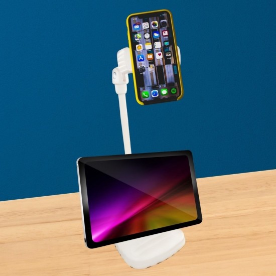 Robinanka® Masa Üstü Tablet ve Telefon Tutucu Plastik Aparat Beyaz Telefon Standı Robinanka® Masa Üstü Tablet ve Telefon Tutucu Plastik Aparat Beyaz Telefon Standı