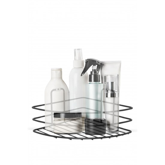 Robinanka® Kendiliğinden Yapışkanlı Montaj Gerektirmeyen Tek Katlı Banyo Askı Köşe Şampuanlık Siyah Robinanka® Kendiliğinden Yapışkanlı Montaj Gerektirmeyen Tek Katlı Banyo Askı Köşe Şampuanlık Siyah