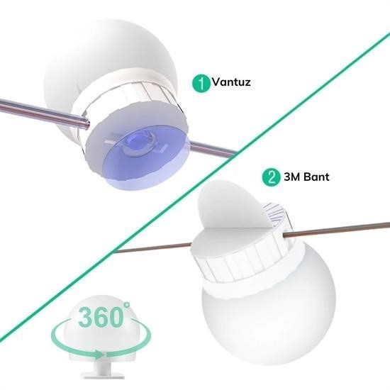 Robinanka Nostalji Hollywood Tarzı 10lu Makyaj Masası Aynası Beyaz Led Işıklı Lamba USB