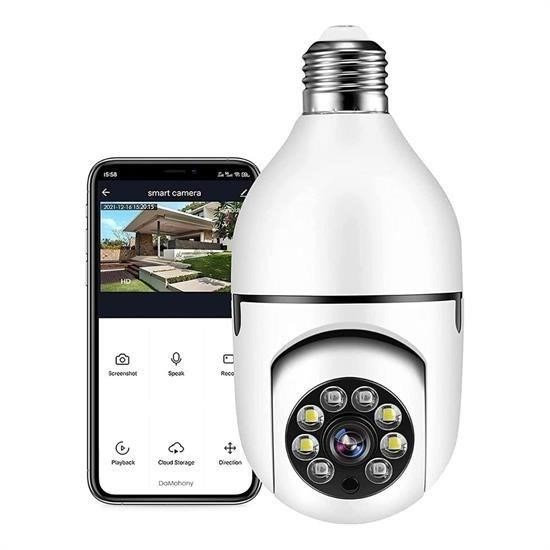 Robinanka® WiFi 360 Panoramik Ampul Kamera Gece Görüş Ses Akıllı Hareket Algılayıcı Robinanka® WiFi 360 Panoramik Ampul Kamera Gece Görüş Ses Akıllı Hareket Algılayıcı