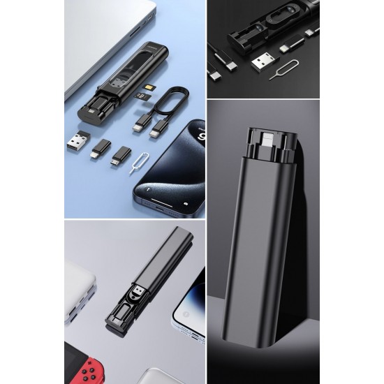 Robinanka® Cep Tipi 60W Bas Aç Type-C,İphone Şarj,Micro USB Hızlı Şarj Data Kablo Seti Robinanka® Cep Tipi 60W Bas Aç Type-C,İphone Şarj,Micro USB Hızlı Şarj Data Kablo Seti