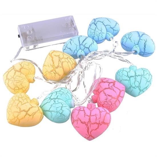 Robinanka® 10lu Renkli Kalp Şeklinde Dekoratif Dolama Led Aydınlatması Robinanka® 10lu Renkli Kalp Şeklinde Dekoratif Dolama Led Aydınlatması