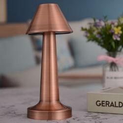 Robinanka Çatı Model Bronz Renk Şarjlı Dokunmatik 3 Renkli LED Masa Lambası Robinanka Çatı Model Bronz Renk Şarjlı Dokunmatik 3 Renkli LED Masa Lambası