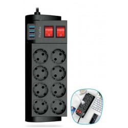 Robinanka Isıya Dayanıklı Termal Akım Korumalı 2 Metre 16A 4000W 8li Priz ve 3 Usb Li Uzatma Kablosu Robinanka Isıya Dayanıklı Termal Akım Korumalı 2 Metre 16A 4000W 8li Priz ve 3 Usb Li Uzatma Kablosu