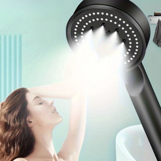 Robinanka 5 Fonksiyonlu Yüksek Basınçlı Ayarlanabilir Siyah Duş Başlığı Robinanka 5 Fonksiyonlu Yüksek Basınçlı Ayarlanabilir Siyah Duş Başlığı
