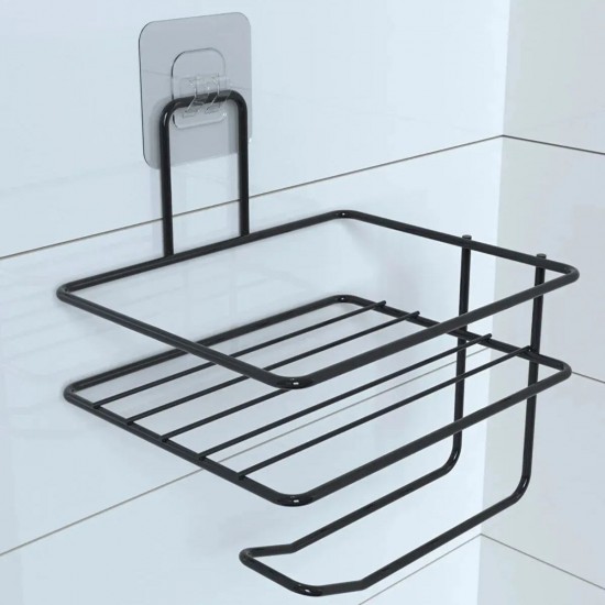 Robinanka® Kendiliğinden Yapışkanlı Tuvalet Kağıdı Tutacağı ve Yedek Raf - Siyah Modern Metal Tasarım Robinanka® Kendiliğinden Yapışkanlı Tuvalet Kağıdı Tutacağı ve Yedek Raf - Siyah Modern Metal Tasarım