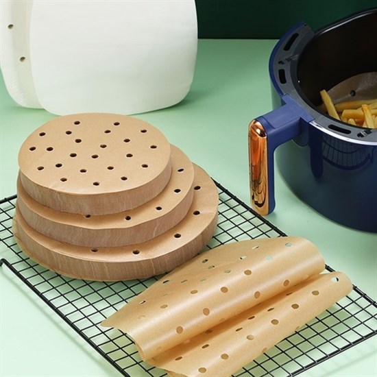 50 Adet Air Fryer Pişirme Kağıdı Tek Kullanımlık Hava Fritöz Yapışmaz Yağlı Kağıt Delikli Model 50 Adet Air Fryer Pişirme Kağıdı Tek Kullanımlık Hava Fritöz Yapışmaz Yağlı Kağıt Delikli Model