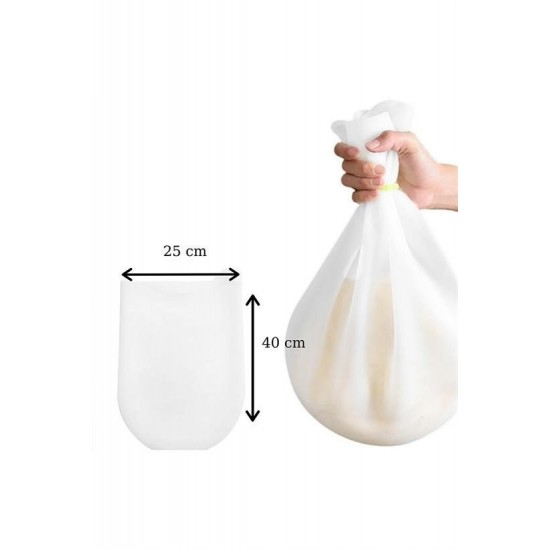 Robinanka® Büyük Hamur Torbası Silikon Şeffaf Hamur Yoğurma Torbası Ekmek Makarna Mantı Hamuru Kolay Robinanka® Büyük Hamur Torbası Silikon Şeffaf Hamur Yoğurma Torbası Ekmek Makarna Mantı Hamuru Kolay