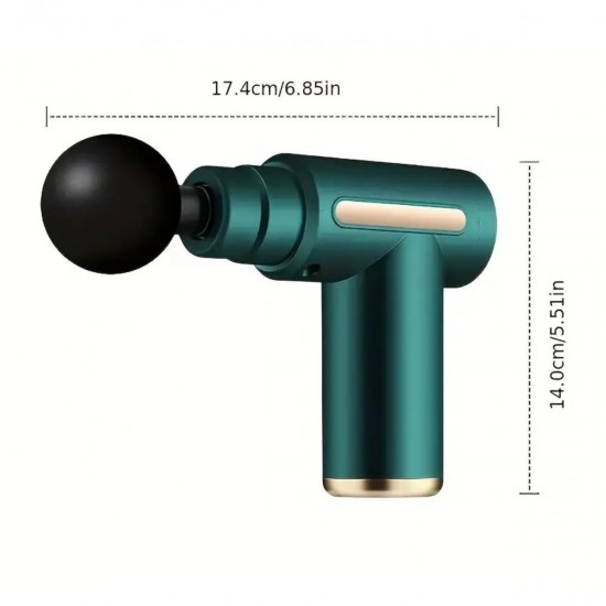 Robinanka® 4 Masaj Başlıklı Titreşim, Şarj Edilebilir Küçük Masaj Aleti,Masaj Tabancası