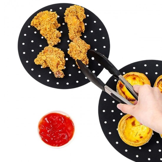 Robinanka Siyah Isıya Dayanıklı Yıkanılabilir Silikon Fırın Ve Airfryer Yuvarlak Model Pişirme Matı 23 Cm  Robinanka Siyah Isıya Dayanıklı Yıkanılabilir Silikon Fırın Ve Airfryer Yuvarlak Model Pişirme Matı 23 Cm