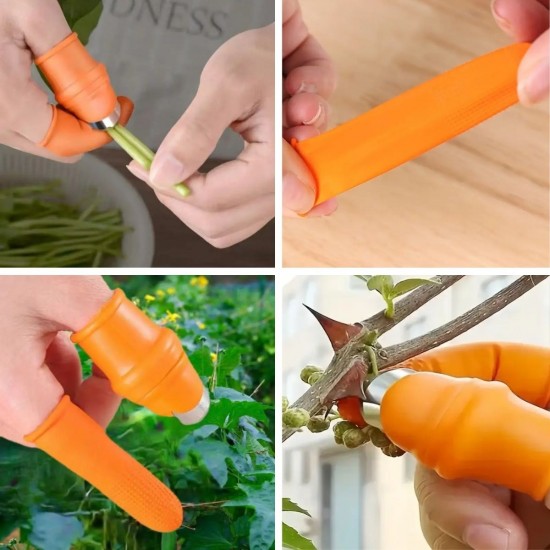 Robinanka 5 Parça Pratik Parmak Koruyucu 1 Parça Baş Parmak Bıçaklı Eldiven Sebze Meyve Soyucu Kesme Ayıklayıcı Silikon Set Robinanka 5 Parça Pratik Parmak Koruyucu 1 Parça Baş Parmak Bıçaklı Eldiven Sebze Meyve Soyucu Kesme Ayıklayıcı Silikon Set