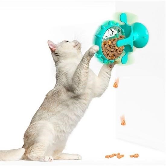 Robinanka® Vantuzlu Zilli İnteraktif Dönebilen Mama Kaplı Renkli Eğlenceli Eğitici Kedi Oyuncağı Robinanka® Vantuzlu Zilli İnteraktif Dönebilen Mama Kaplı Renkli Eğlenceli Eğitici Kedi Oyuncağı