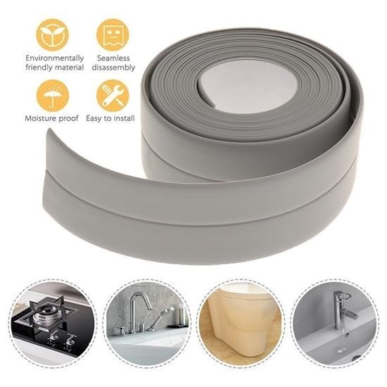 Robinanka Gri Su Sızdırmaz  Banyo Mutfak Lavabo Küvet İzolasyon Şerit Bant Robinanka Gri Su Sızdırmaz  Banyo Mutfak Lavabo Küvet İzolasyon Şerit Bant