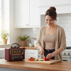 Robinanka Orta Boy Retro Ahşap Tasarım Bluetooth Hoparlörlü Radyo – FM/AM Destekli, Şarjlı ve Taşınabiliri Radyo NS-6636 Robinanka Orta Boy Retro Ahşap Tasarım Bluetooth Hoparlörlü Radyo – FM/AM Destekli, Şarjlı ve Taşınabiliri Radyo NS-6636