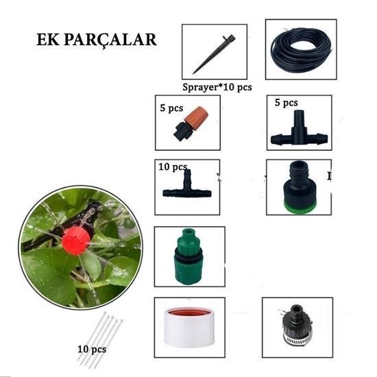 Robinanka® 10 Metre Bahçe Damlama Sulama Sistemi Seti Hortum ve Ek Parçaları Robinanka® 10 Metre Bahçe Damlama Sulama Sistemi Seti Hortum ve Ek Parçaları