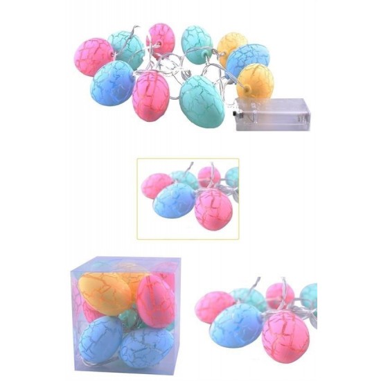 Robinanka® 10lu Renkli Yumurta Şeklinde Dekoratif Dolama Led Aydınlatma Robinanka® 10lu Renkli Yumurta Şeklinde Dekoratif Dolama Led Aydınlatma
