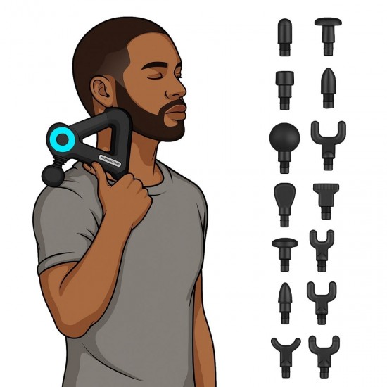 Robinanka 12 Farklı Başlıklı Profesyonel Masaj Tabancası - Kas Gevşetici ve Yorgunluk Giderici Masaj Aleti