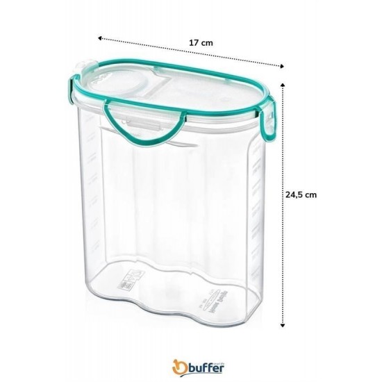 Robinanka® Kilitli Kapaklı Contalı Hava,Su Sıvı Geçirmez 2,4 Litre Erzak Saklama Kabı-SA590 Robinanka® Kilitli Kapaklı Contalı Hava,Su Sıvı Geçirmez 2,4 Litre Erzak Saklama Kabı-SA590