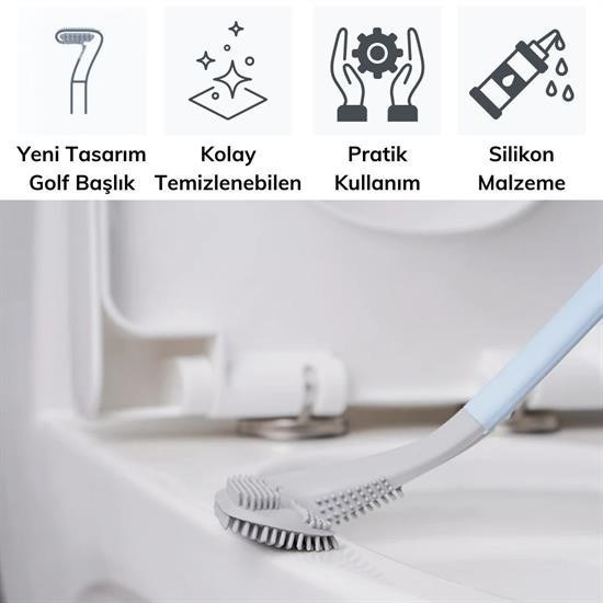 Robinanka® Golf Tasarımlı Silikon WC Klozet Mutfak Temizlik Fırçası Kanca Hediyeli Robinanka® Golf Tasarımlı Silikon WC Klozet Mutfak Temizlik Fırçası Kanca Hediyeli