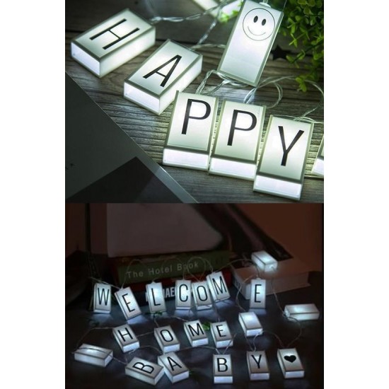 Robinanka® 10lu Lightbox Işıklı Harf Mesaj Panosu Dekoratif Harf Işık Zinciri Robinanka® 10lu Lightbox Işıklı Harf Mesaj Panosu Dekoratif Harf Işık Zinciri