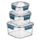 Robinanka® 3'lü Pratik Silikon Contalı Sızdırmaz Kapaklı Sağlam İstiflenebilir Saklama Kapları Robinanka® 3'lü Pratik Silikon Contalı Sızdırmaz Kapaklı Sağlam İstiflenebilir Saklama Kapları
