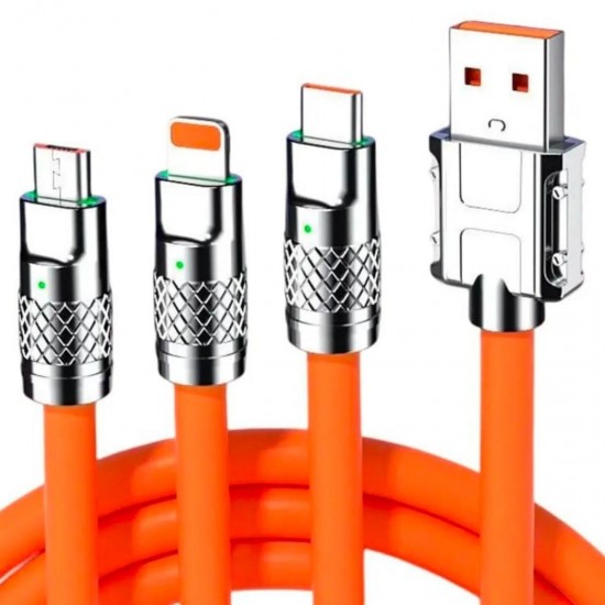 Robinanka® 3 in 1 Type-C + Micro Usb + Lightning Hızlı Şarj Kablosu Silikon Kablo 1 Metre Opp Ambalaj Robinanka® 3 in 1 Type-C + Micro Usb + Lightning Hızlı Şarj Kablosu Silikon Kablo 1 Metre Opp Ambalaj