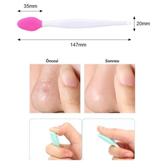Robinanka® 2 Adet Dudak Fırçası Peeling Etkili Gözenek Siyah Nokta Temizleyici Akne Giderici Çift Yönl Robinanka® 2 Adet Dudak Fırçası Peeling Etkili Gözenek Siyah Nokta Temizleyici Akne Giderici Çift Yönl