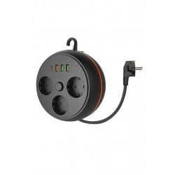 Robinanka 3 Adet Soket,3 Adet USB ve 1 Adet Type-C Girişli Termal Akım Korumalı Makaralı Priz 3395 Robinanka 3 Adet Soket,3 Adet USB ve 1 Adet Type-C Girişli Termal Akım Korumalı Makaralı Priz 3395