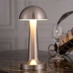 Robinanka Mantar Model Silver Renk Şarjlı Dokunmatik 3 Renkli LED Masa Lambası Robinanka Mantar Model Silver Renk Şarjlı Dokunmatik 3 Renkli LED Masa Lambası
