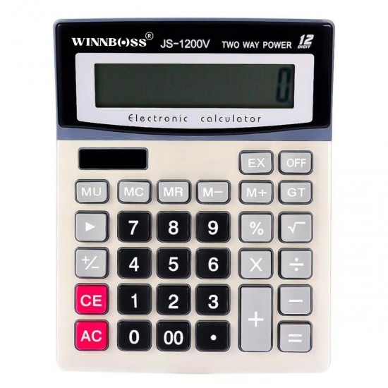 Robinanka® 12 Haneli Geniş LCD Ekran, Pilli Büyük Düğmeli Hesap Makinesi Robinanka® 12 Haneli Geniş LCD Ekran, Pilli Büyük Düğmeli Hesap Makinesi